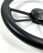 Steering Wheel Cover Half Wrap Black for 14 Inch Wheels (Universal)