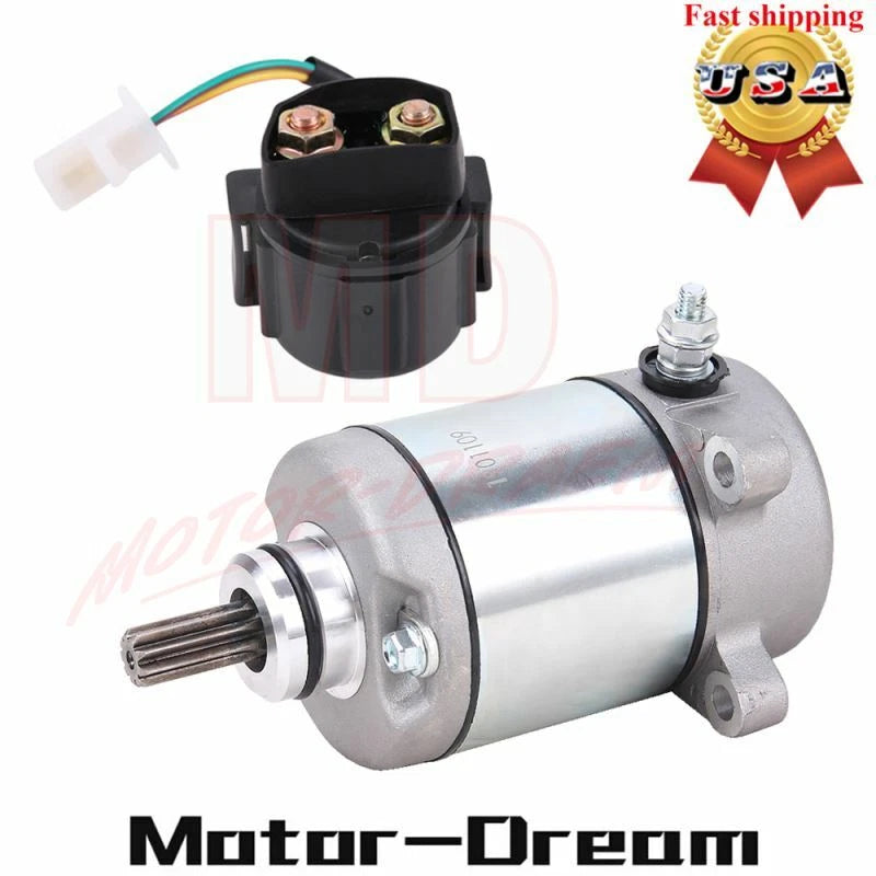 Starter & Relay Solenoid for Honda TRX250TM TRX250 Recon 250 (2005–2017)