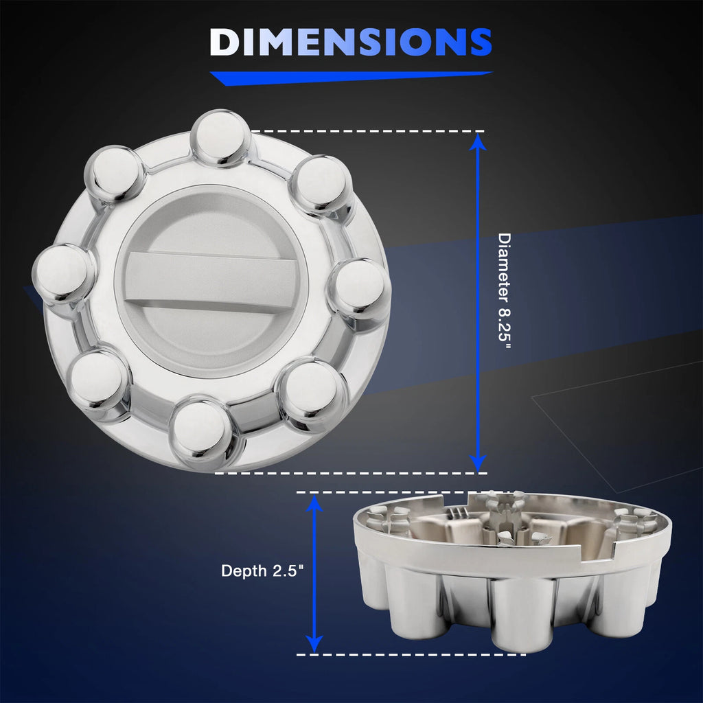 Chrome Wheel Center Hub Cap for Ford F250 F350 (2017–2022) HC3Z-1130-J