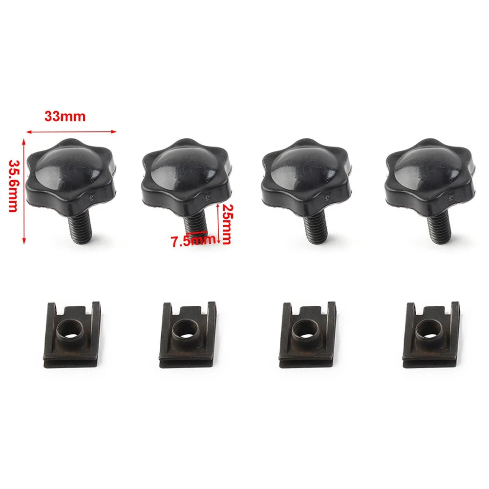 Set of 4 Saddlebag Lock Mounting Theft Deterrent Bolts for Harley FLHT