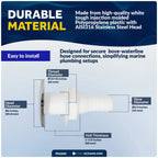 Thru-Hulls for Hose 3/4 inches - White Nylon/Stainless Steel FO2558