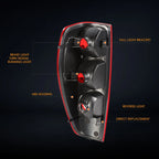 3D LED Streak Tail Lights for Mercedes C-Class W204 (2008–2011)