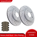 Front Slotted Rotors and Brake Pads for Honda Civic (2006–2011)