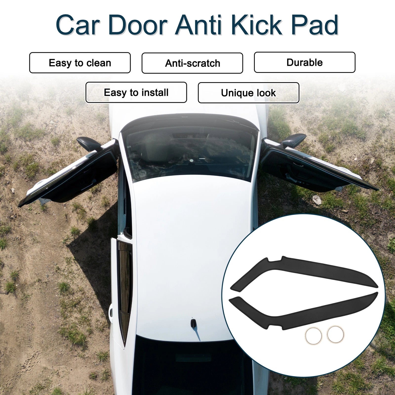 Set of 1 Car Door Anti Kick Pad Sticker Protector for Toyota Sena (2022)