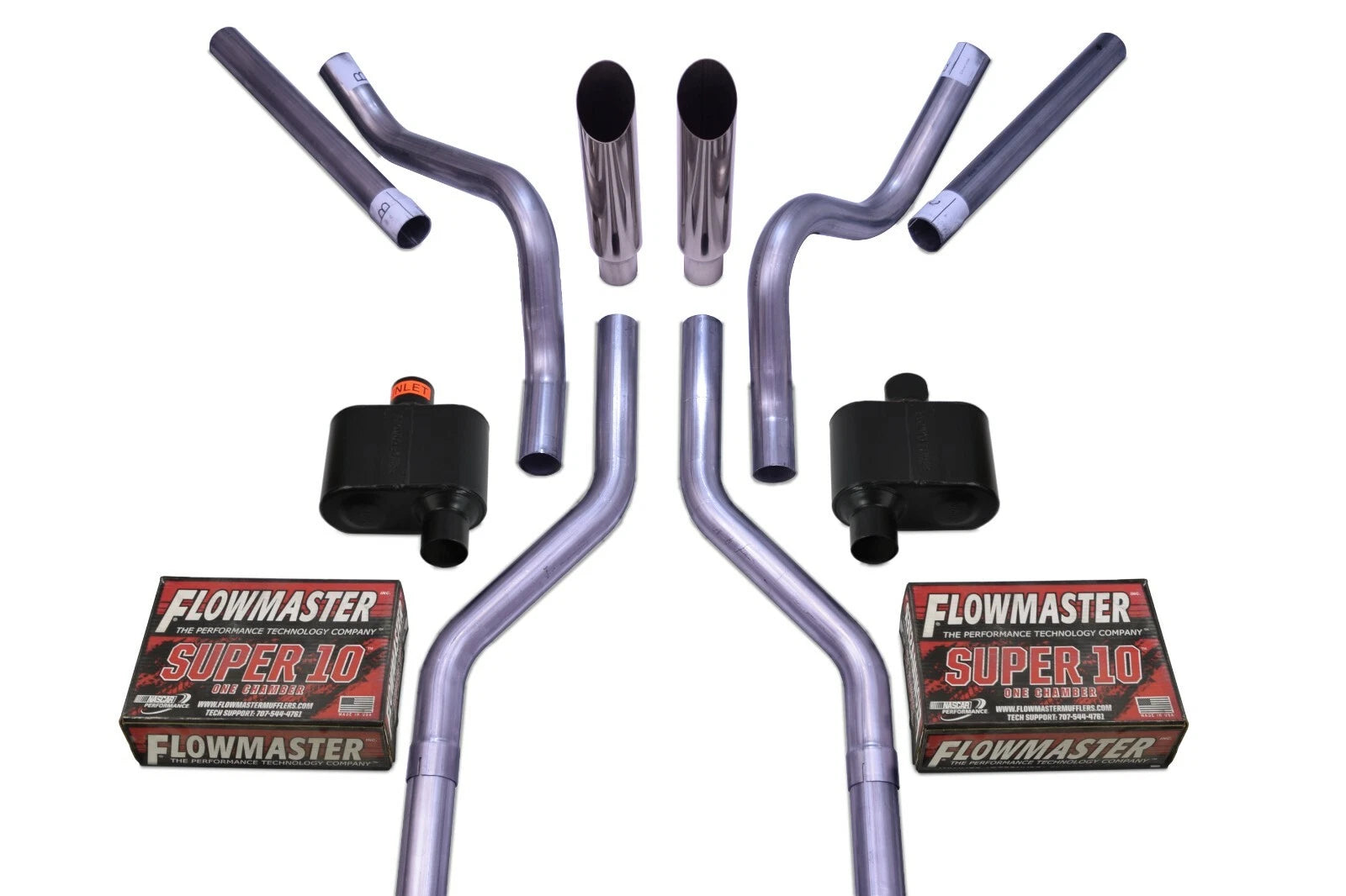 2.5" Dual Exhaust Kit for Suburban Yukon (1969–1972) - Flowmaster Super 10