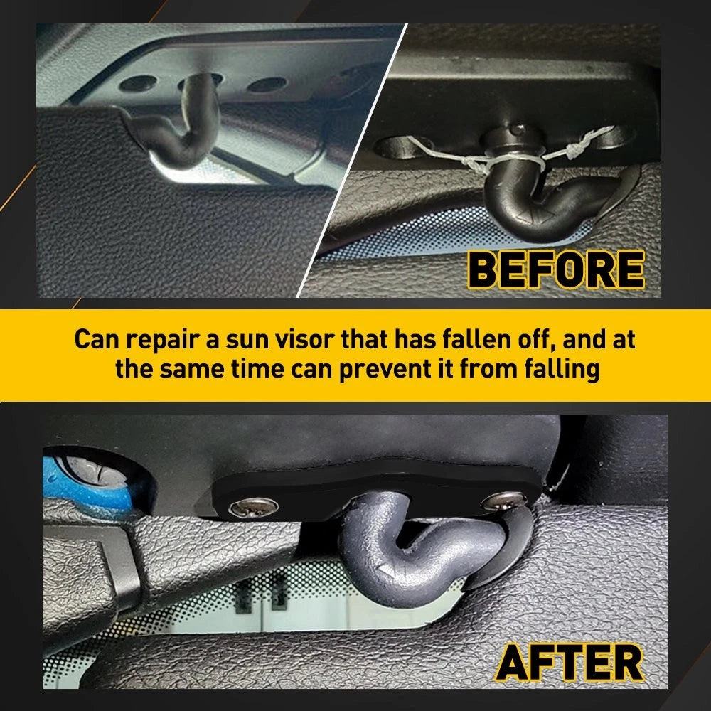 2Pcs Sun Visor Fix Clips for Jeep Wrangler JK JL JT (2018–2022)