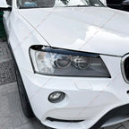 Pair Gloss Black Headlight Eye Lids Covers for BMW X3 (2011–2013)