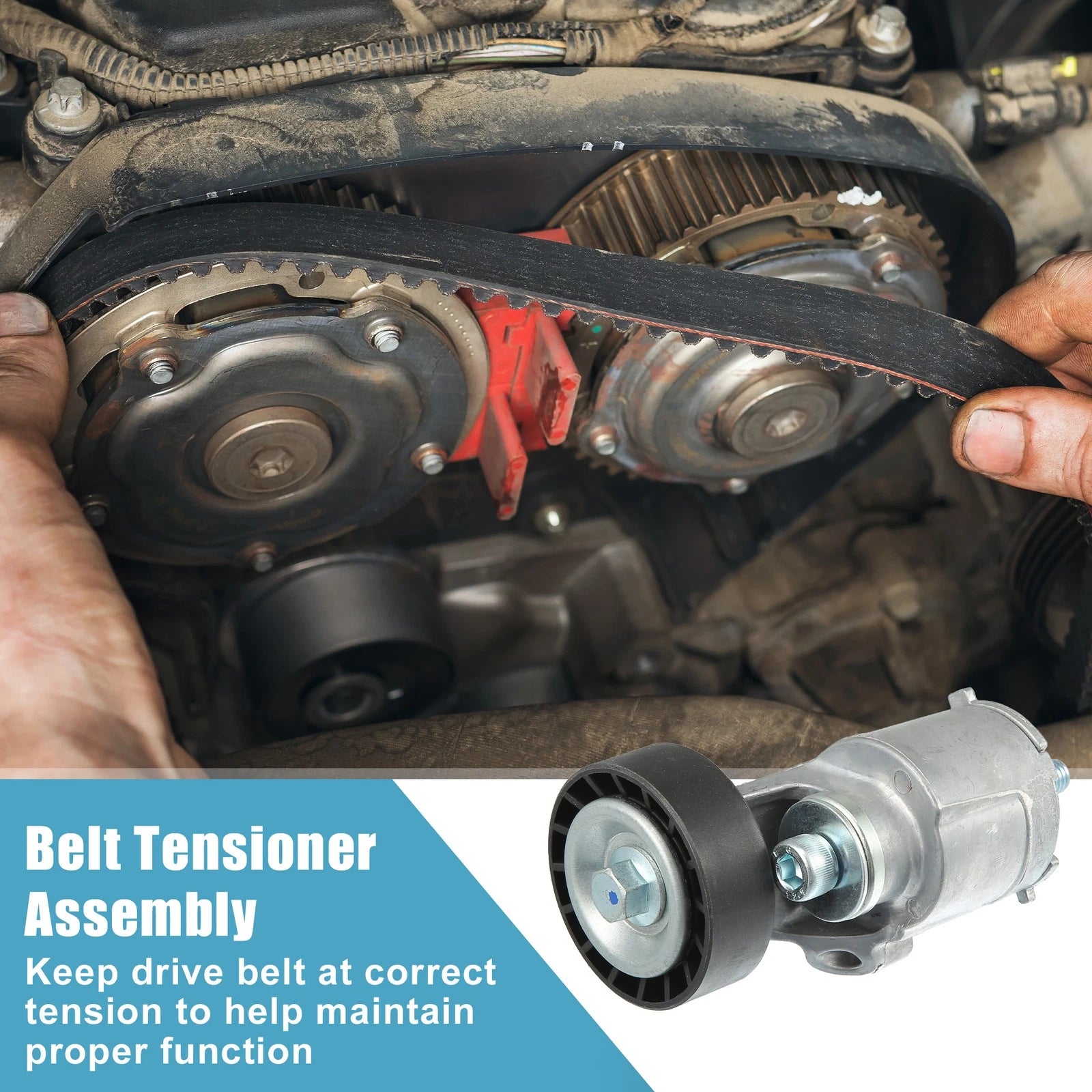 Belt Tensioner Pulley Assembly No. 07K903315S for Volkswagen Beetle (2006–2010)