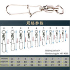 Set of 10 Fishing Swivel Connectors for Lure Fishing (3 Sizes)
