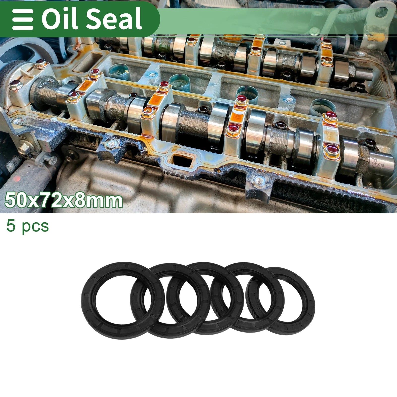 Oil Seal   - NBR Rubber 50x72x8mm