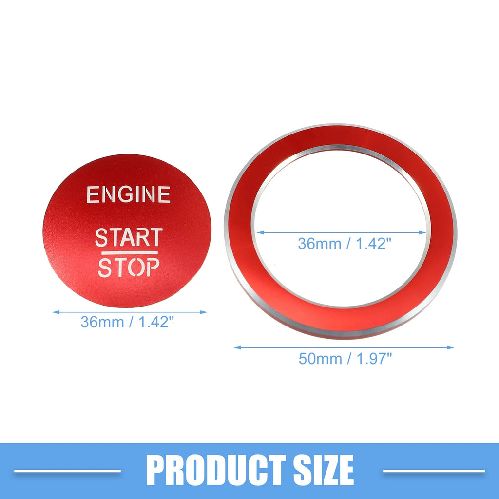 Engine Start Stop Button Cover Sticker for Mercedes-Benz A B C GLC GLA ML (2013–2023) Red