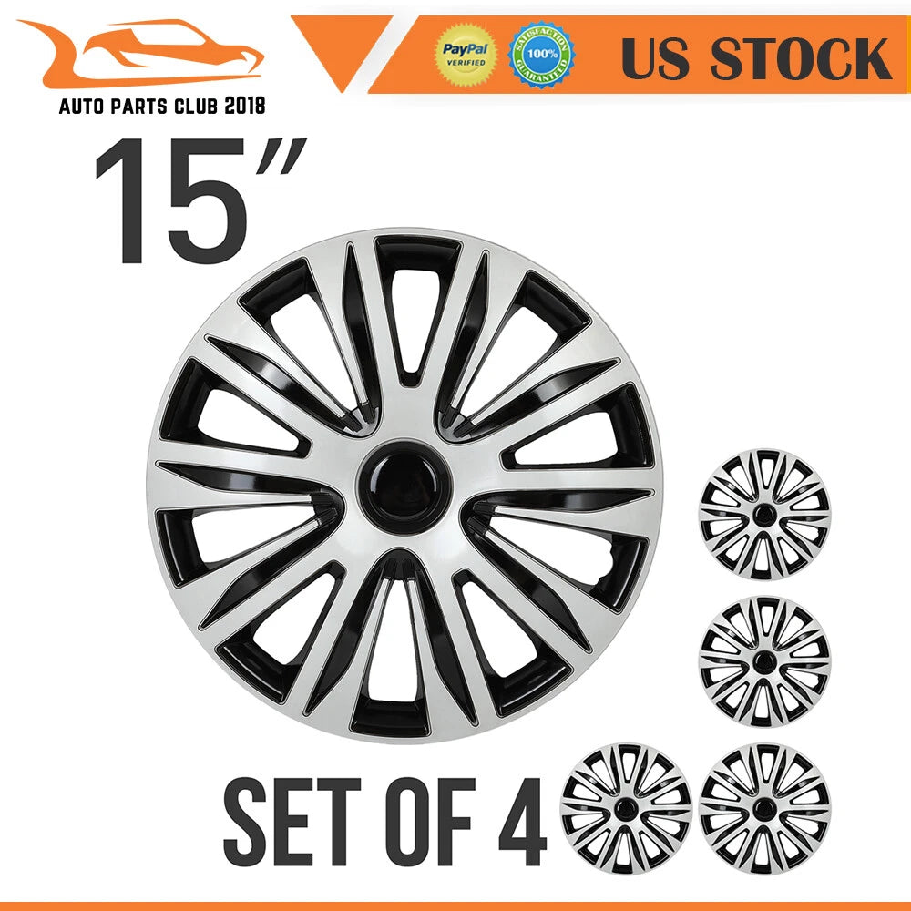 Set of 4 Wheel Hub Caps for All Makes Models (15")