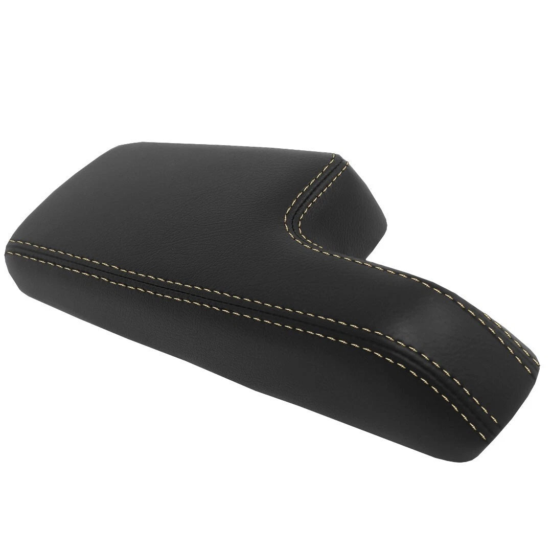 Center Console Armrest Cover for Honda Fit (2015–2019) Beige Stitch