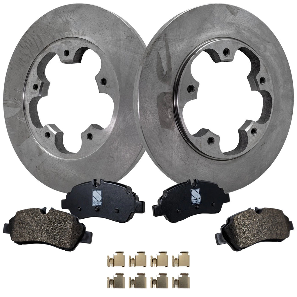 Brake Disc Rotors and Pads Kit for Ford Transit-350 HD Transit-150 (2017–2019)