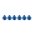 Set of 6 Blue Titanium M5x15mm Torx Head Screws for Universal Bikes