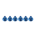 Set of 6 Blue Titanium M5x15mm Torx Head Screws for Universal Bikes