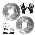 Rear Brake Rotors and Pads Kit for Dodge Avenger (2008–2014), Caliber (2007–2012)