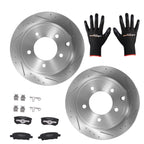 Rear Brake Rotors and Pads Kit for Dodge Avenger (2008–2014), Caliber (2007–2012)
