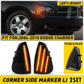 Smoked Lens Front Turn Signal Lamps for Dodge Charger (2006–2010) Pair