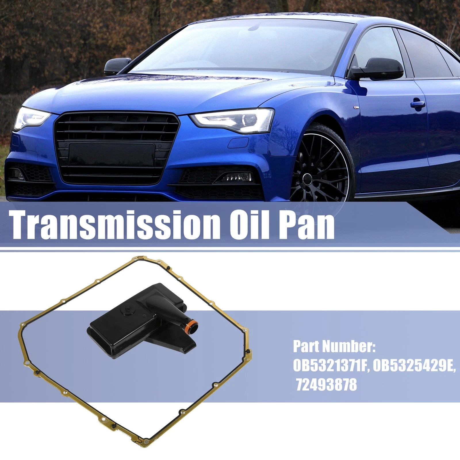 Set of 2 Transmission Filter Oil Pan Gasket Kit for Audi (0B5321371F, 0B5325429E)