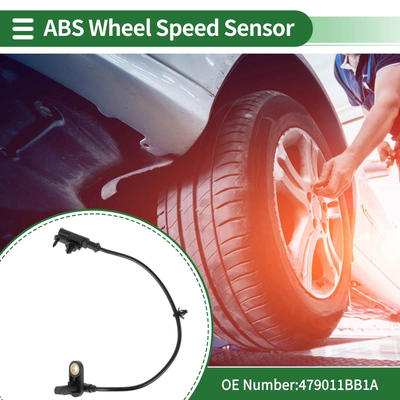 ABS Wheel Speed Sensor No. 479011BB1A for Nissan Cube (2012–2014) Rear Left