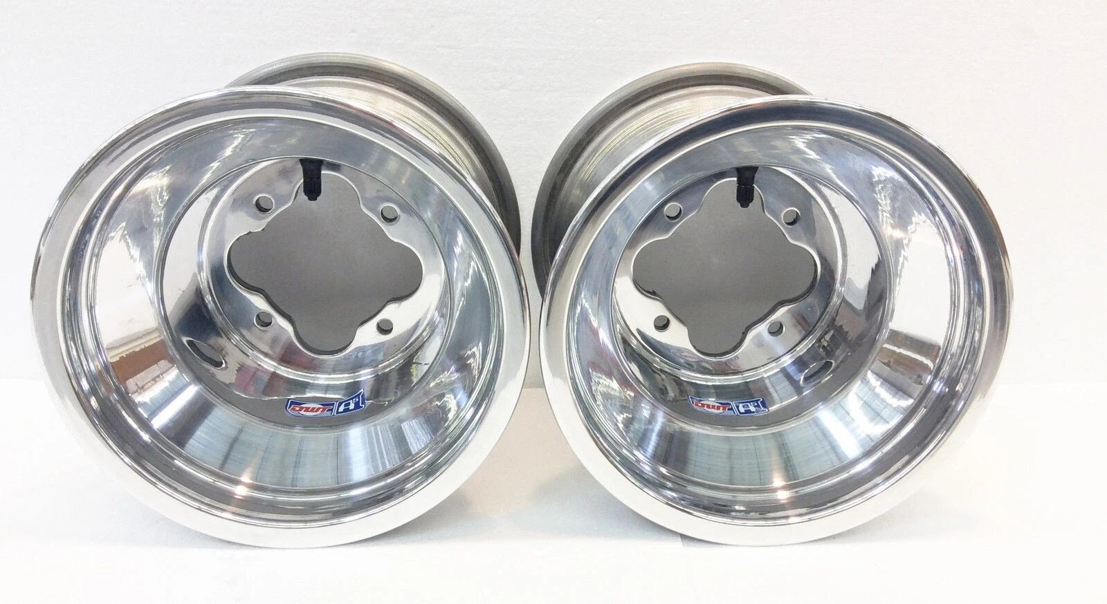DWT Polished A5 8" Rear Wheels for Yamaha YFZ450 Banshee Raptor 700 660 250 125