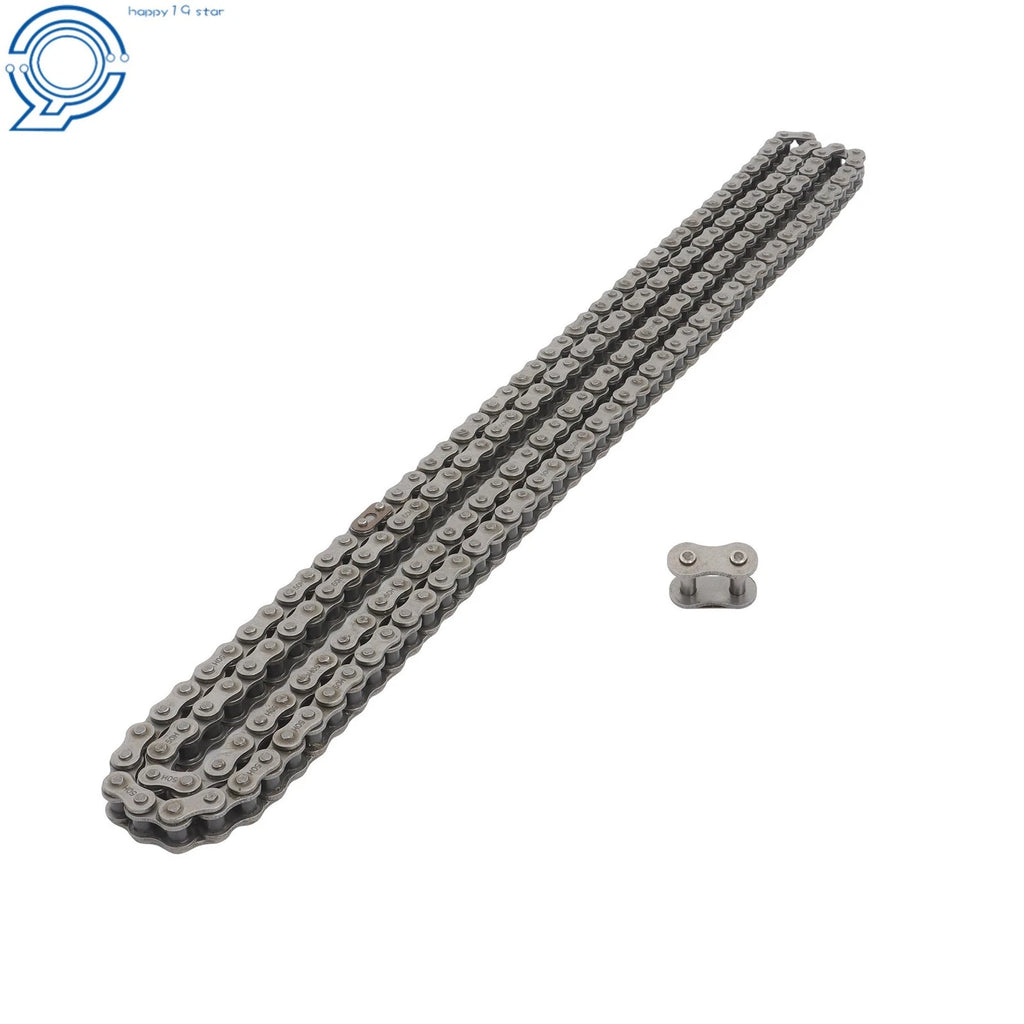 50 Heavy Duty Drive Roller Chain 10 Feet with 2 Connecting Links