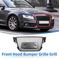Front Hood Bumper Grille for Audi A5 (2009–2012) RS Style Black