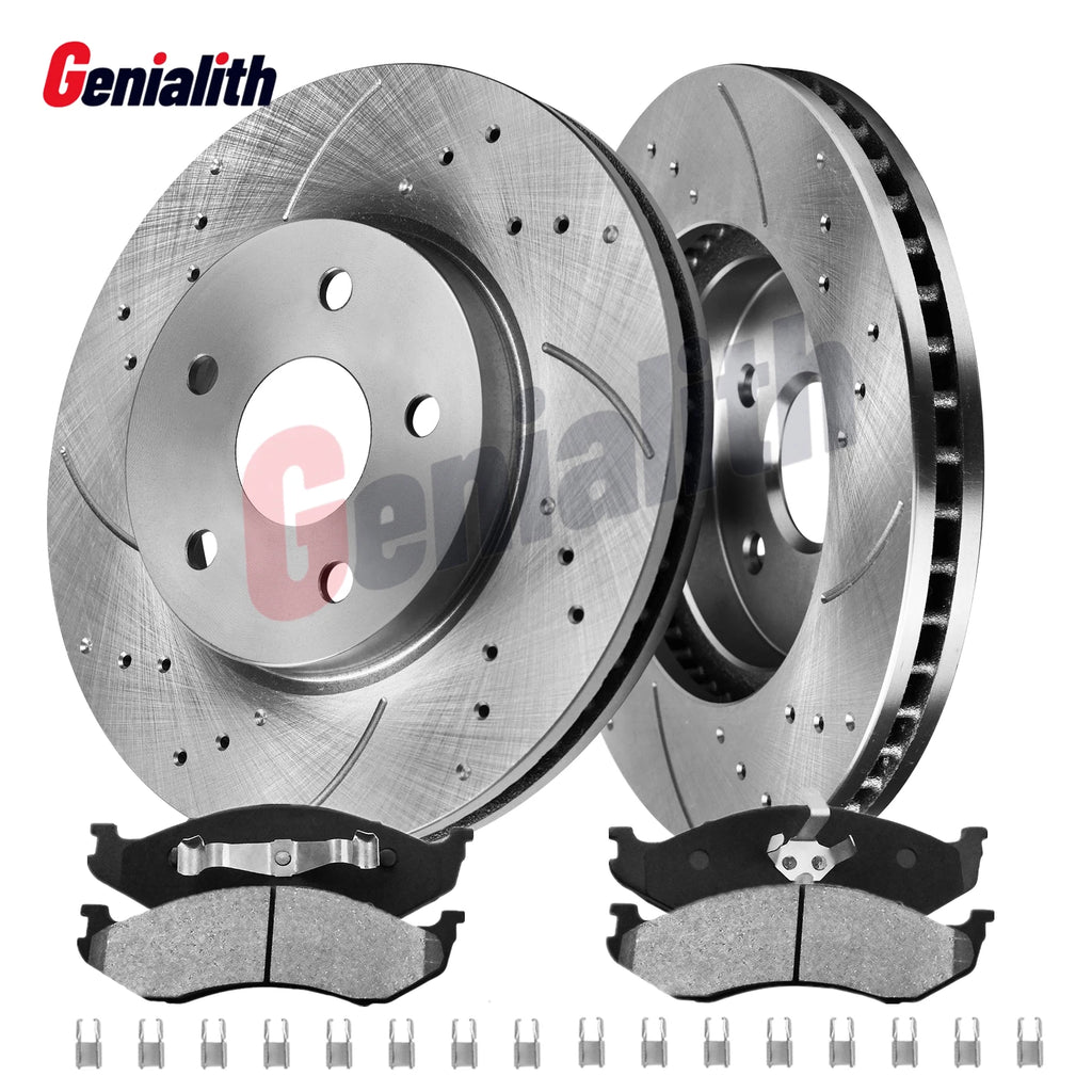 Front Disc Rotors & Ceramic Brake Pads for Jeep TJ Wrangler (1999–2006)