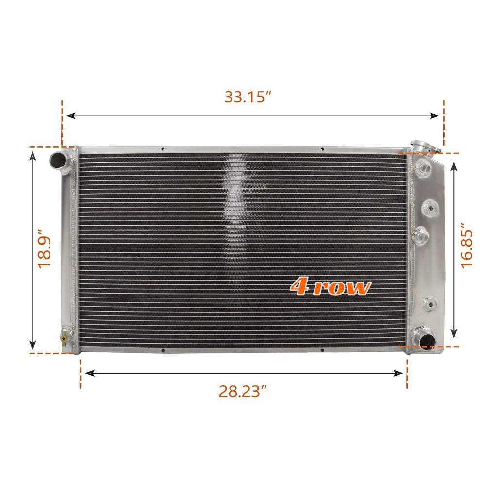 4 Row Radiator for Chevy Chevelle/Monte Carlo/El Camino (1968–1977)