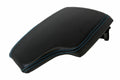 Leather Console Lid Armrest Cover for BMW F30 (2014–2018) Black Blue Stitch