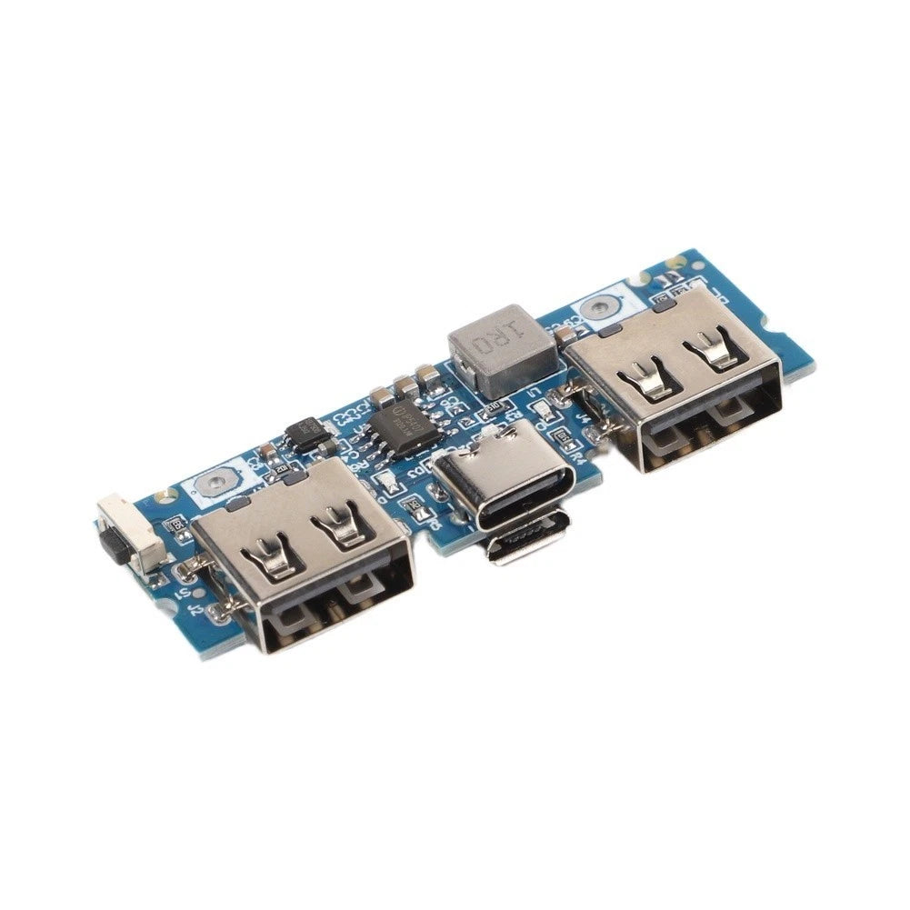 Power Bank Control Board PCB for 3.7V Battery Integration (5.53 x 1.9 cm)
