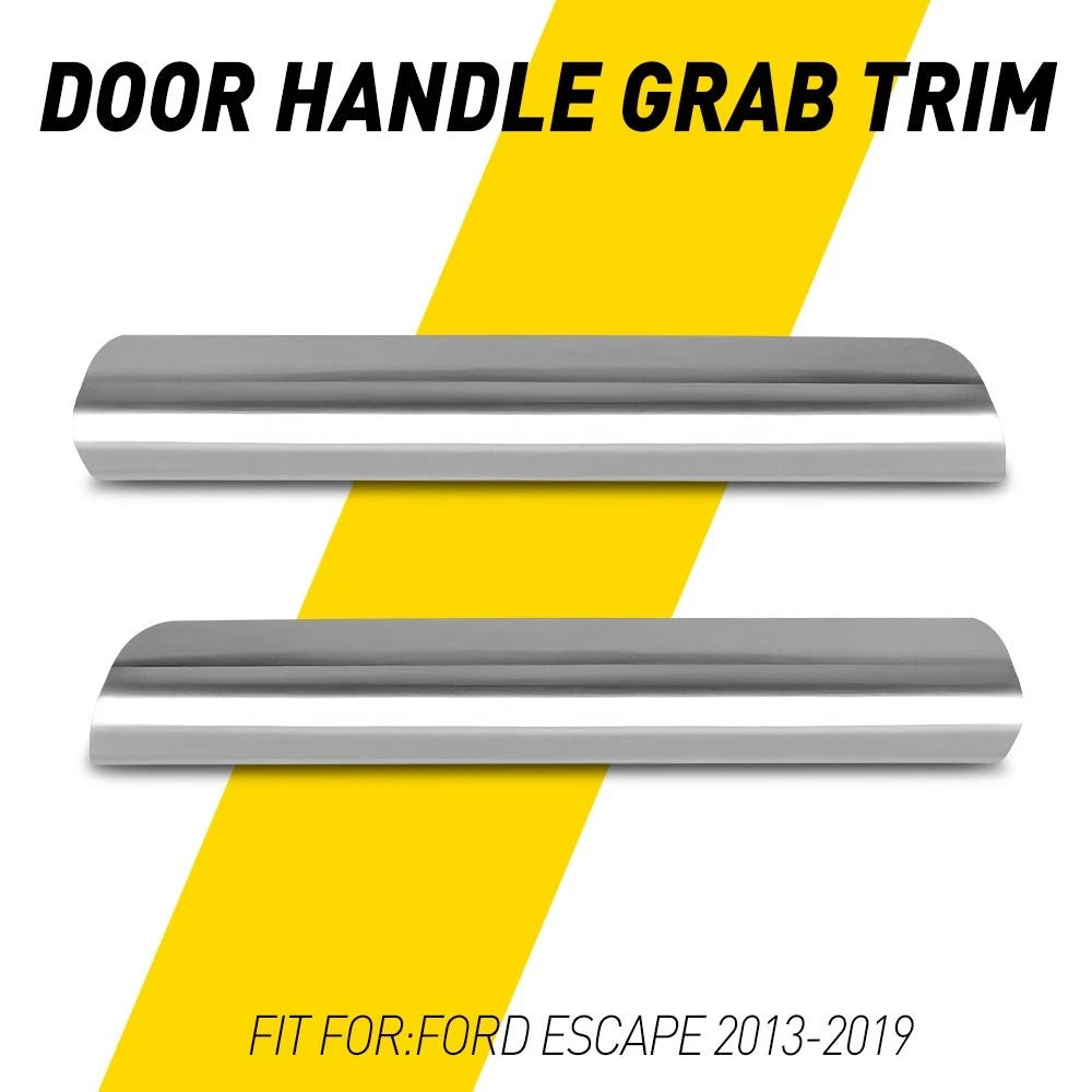 Front Door Handle Trim for Ford Escape (2013–2019) Silver/Black