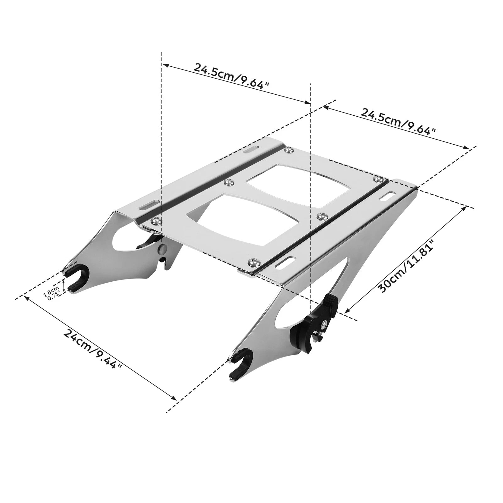 2X Chrome Luggage Rack for Harley Touring Road Glide (2014–2019)