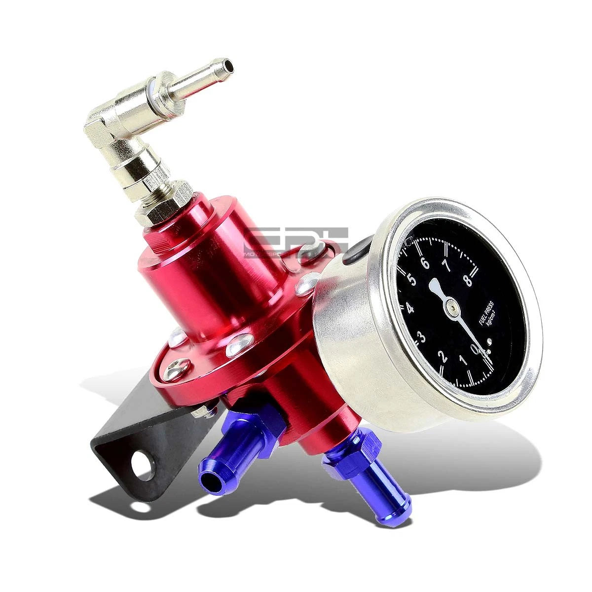 Adjustable Fuel Pressure Regulator 160 PSI with Liquid Gauge and Fitting
