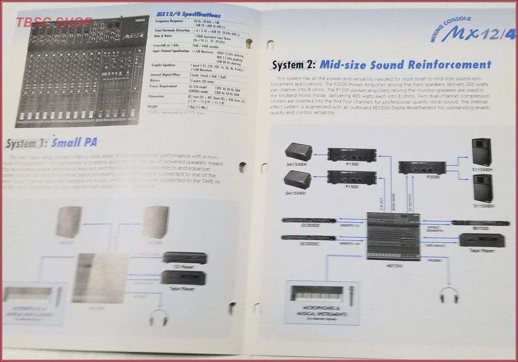 Yamaha MX12 / 4 Mixer Console Application Guide
