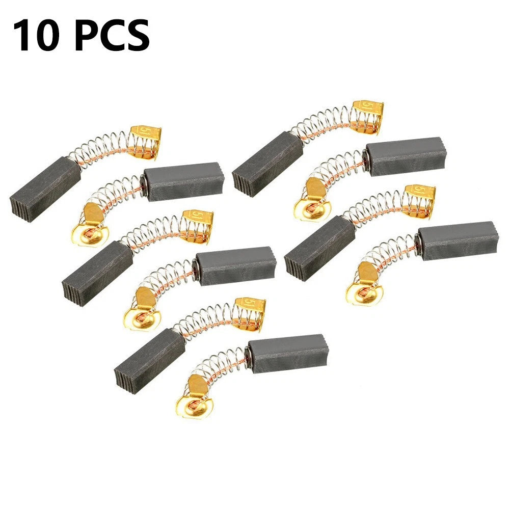 Pack of 10 Heavy Duty Carbon Brushes for Electric Motors (20mm x 7mm x 6mm)