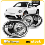 Headlight Assembly for Volkswagen Beetle (2012–2019) Black Housing Pair