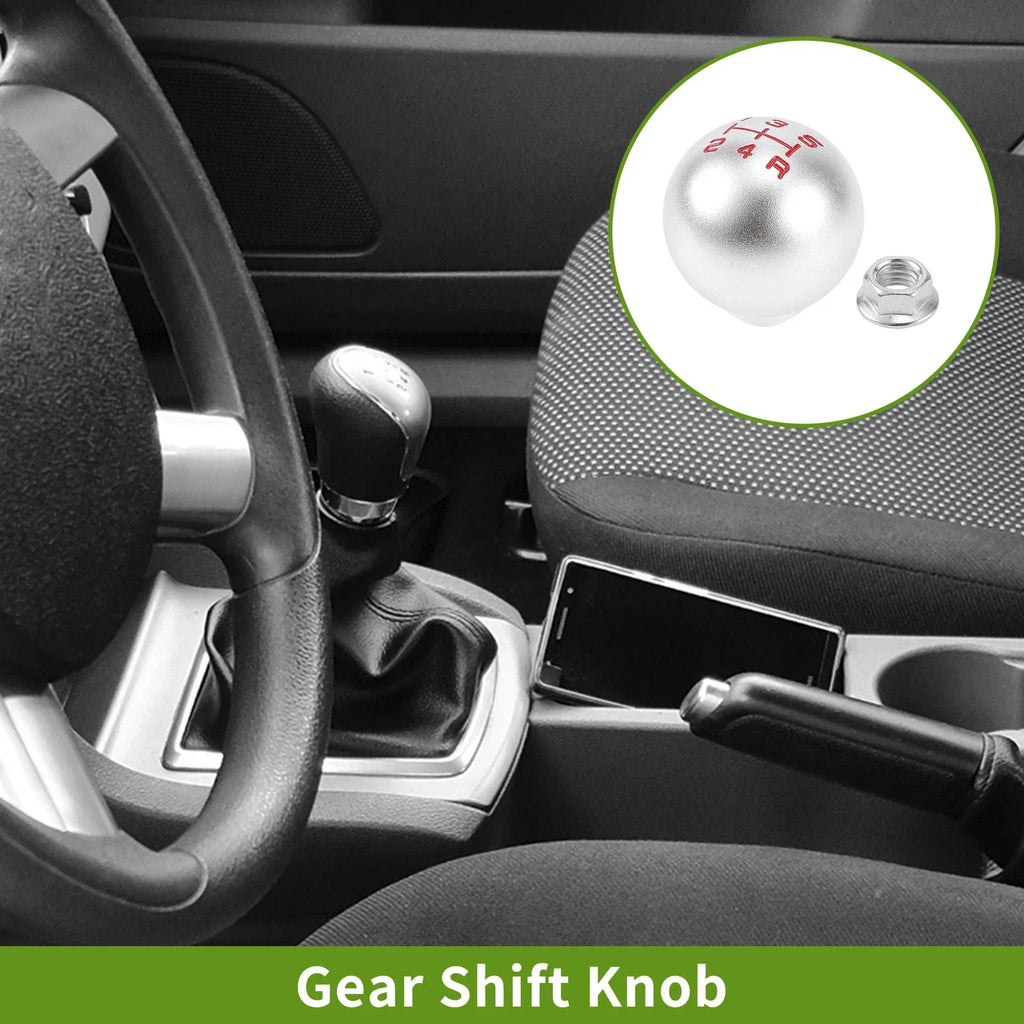 5 Speed Gear Shift Knob for Honda Accord (1990-1997) - Aluminum Alloy Silver Tone