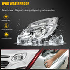 2Pcs Pair Chrome Headlight Assembly for Chevrolet Equinox (2016–2017)