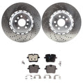 SHW Rear Rotors & Hella Low-Met Brake Pad Kit for BMW F95 X5, E96 X6 (2019–2023)