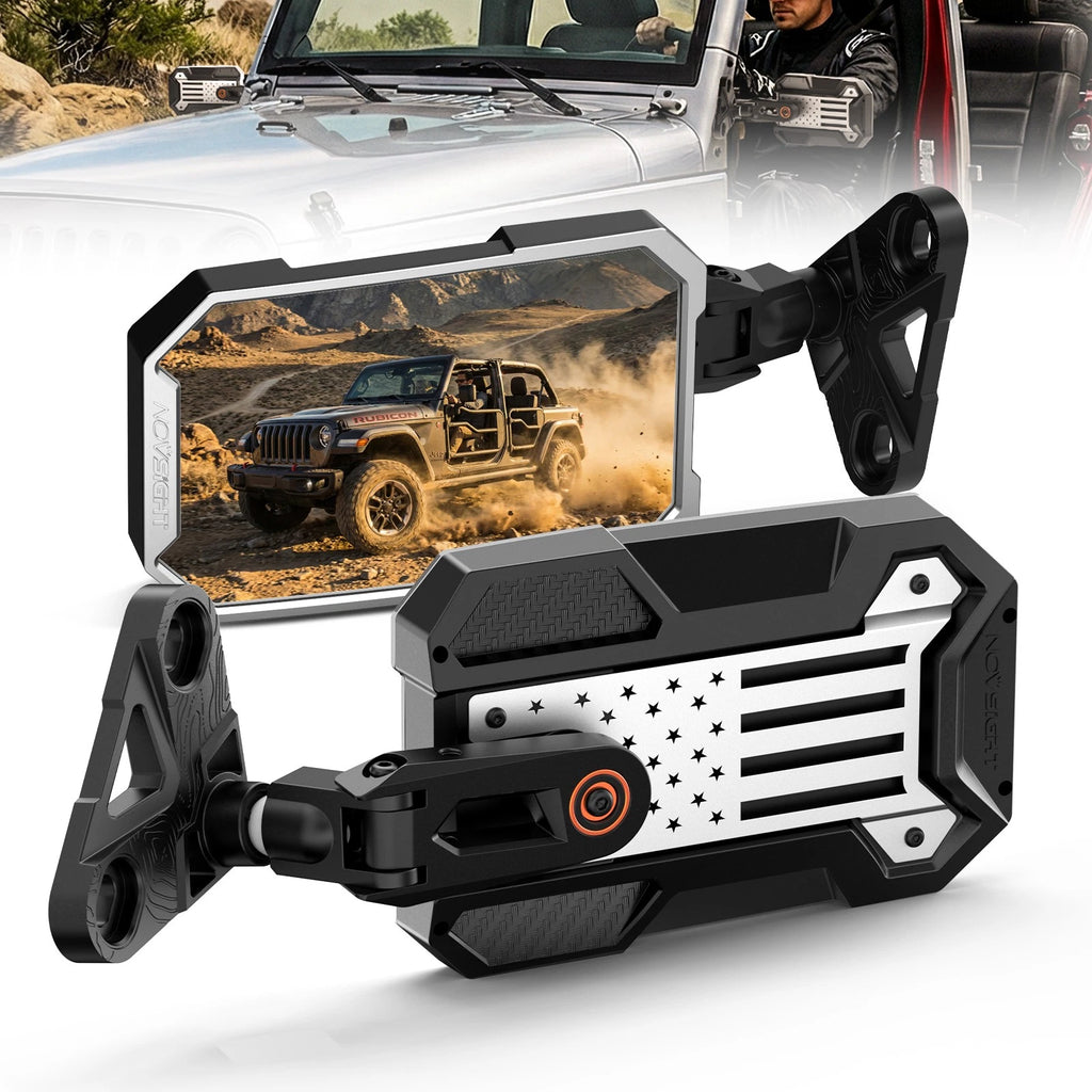 Set of 2 Wider Side View Mirrors for Jeep Wrangler TJ JK (1997–2018)