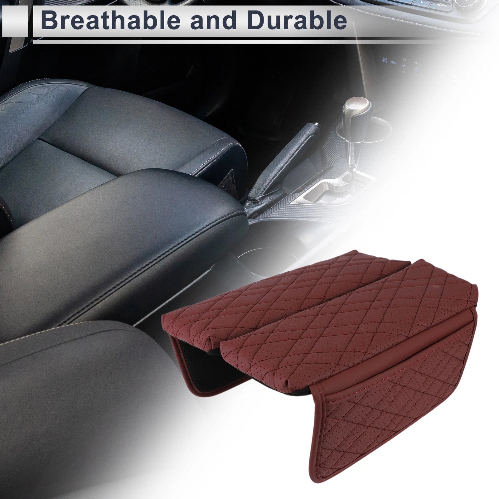 Center Console Cover with Storage Bag for BMW 7 Series (2016–2022) Red