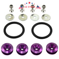 CNC Purple Billet Bumper Trunk Quick Release Fastener Kit for Universal Fit