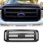Grille Assembly for Ford F250 F350 Super Duty (2005–2007) Black Painted