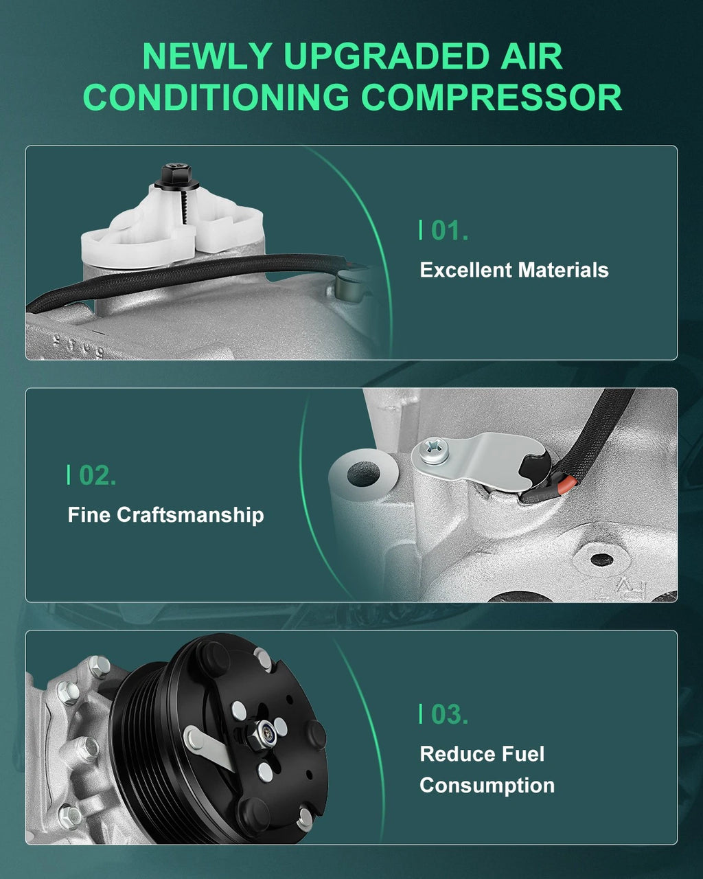A/C Compressor and Clutch for Jaguar S-Type (2000–2008) CO 102530AC