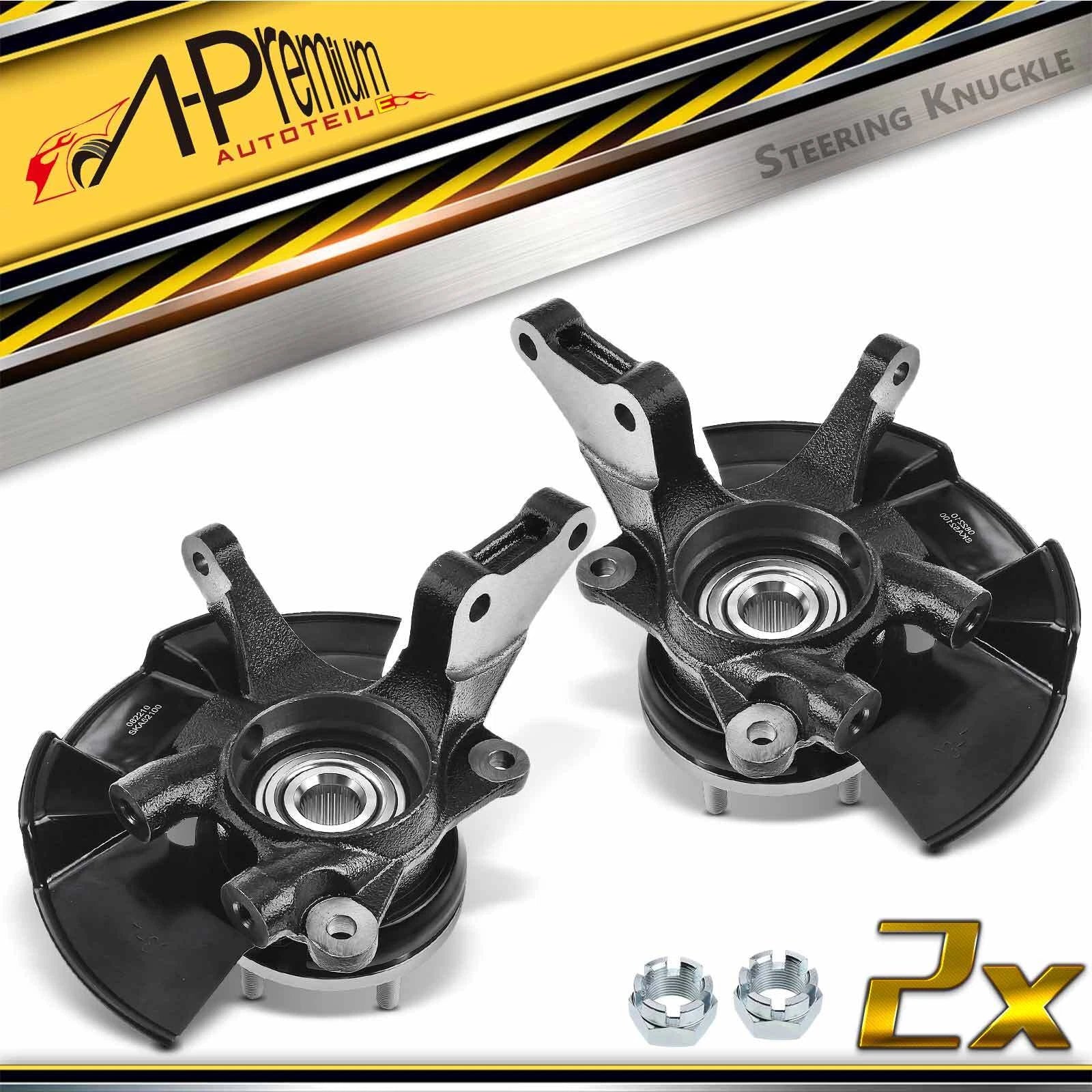 Front Steering Knuckle & Hub Bearing Pair for Hyundai Tucson Kia (2005–2009)