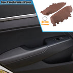 Set of 2 Front Door Panel Armrest Covers for Toyota Avalon (2013–2018) Brown