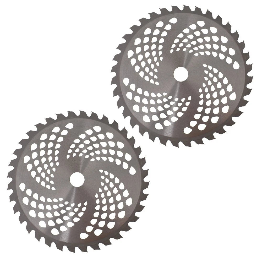 2 Pack Carbide Tip Brush Blades for Cutter Trimmer Weed Eater (Fits 9 Inch)