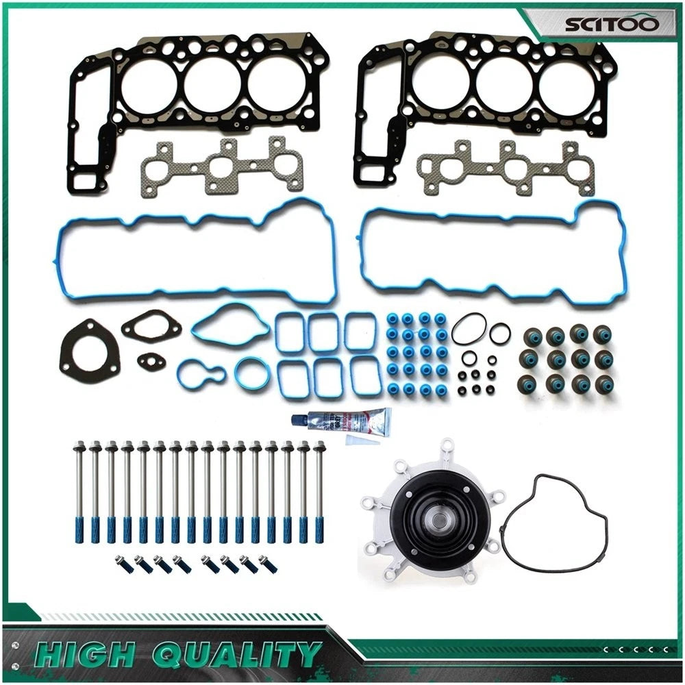 Head Bolts Kit, Water Pump, Head Gasket Set for Dodge Dakota (2005–2009)